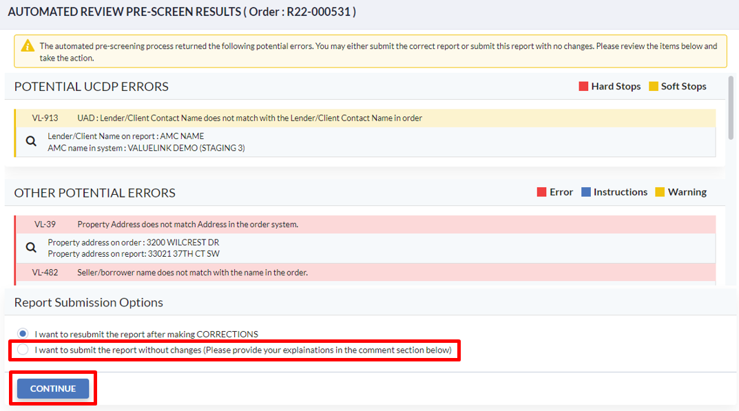 Reviewing Report through Crosscheck – ValueLink Connect