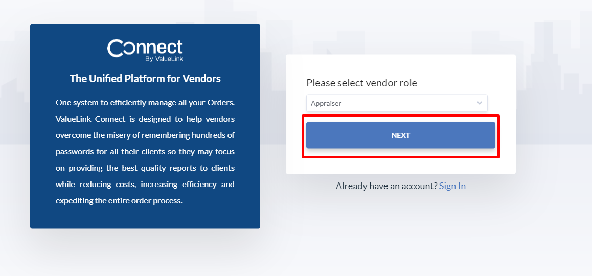 Registering on ValueLink Connect – ValueLink Connect