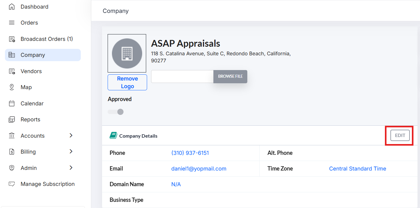 Setting up your Company Profile – ValueLink Connect